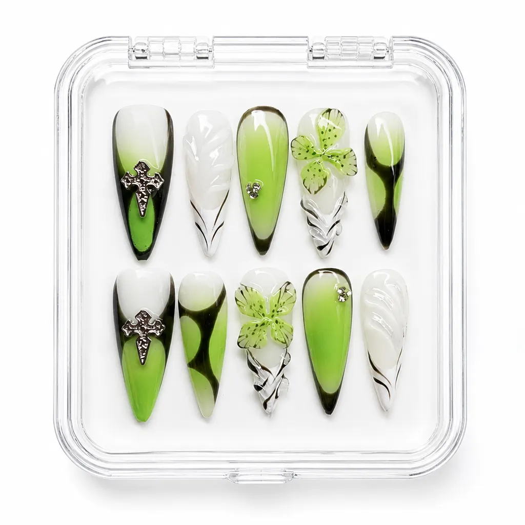 Gothic Green Ivy – Xưởng gia công Nailbox Sỉ thủ công