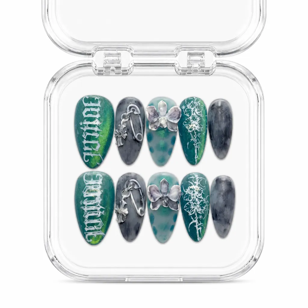 Gothic Jade Blossom – Xưởng gia công Nailbox Sỉ thủ công