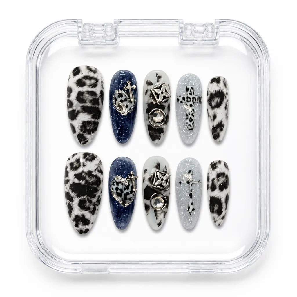 Gothic Leopard Glam – Xưởng gia công Nailbox Sỉ thủ công