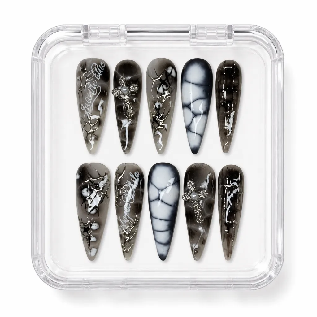 Gothic Marble Thorns – Xưởng gia công Nailbox Sỉ thủ công
