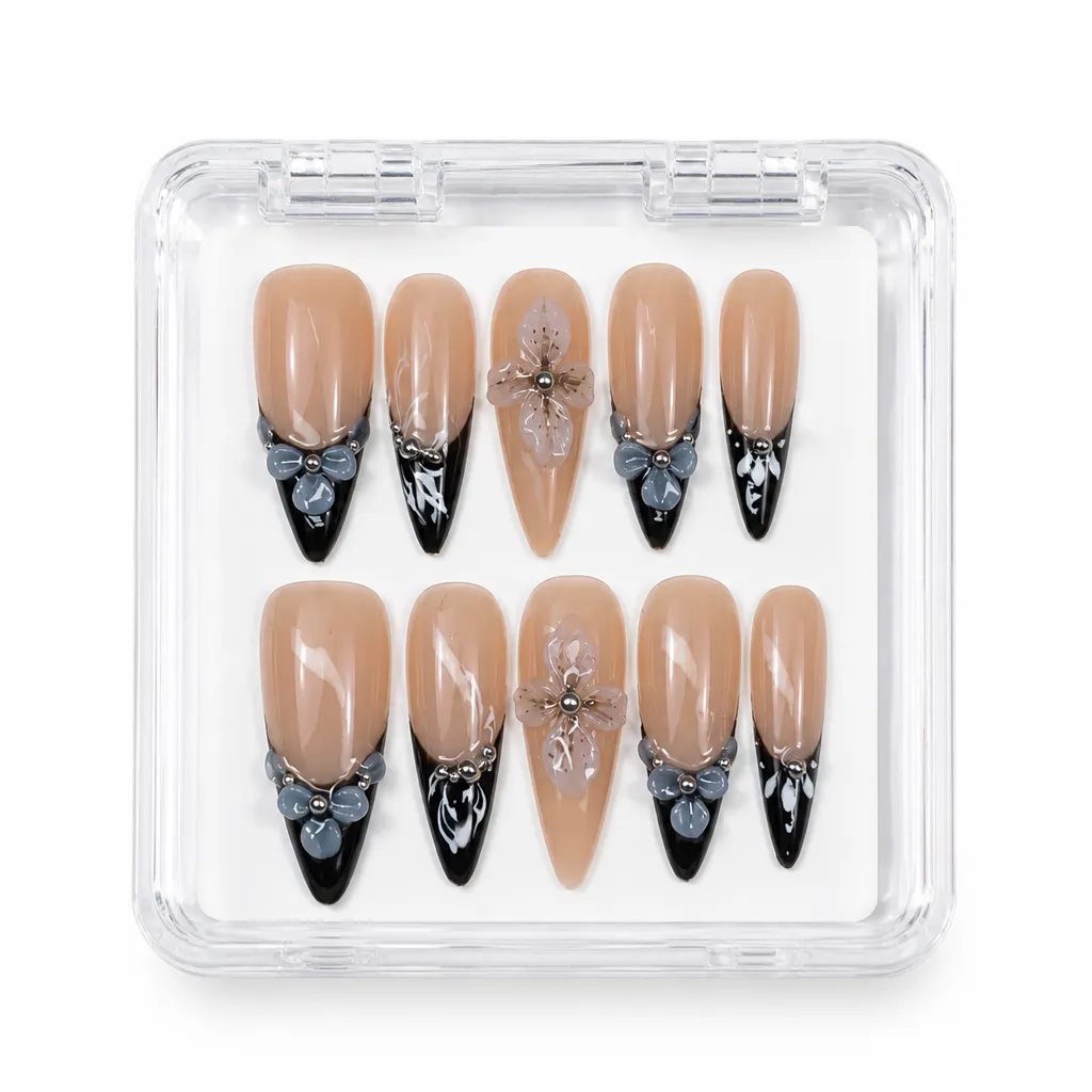 Gothic Orchid Bows – Xưởng gia công Nailbox Sỉ thủ công