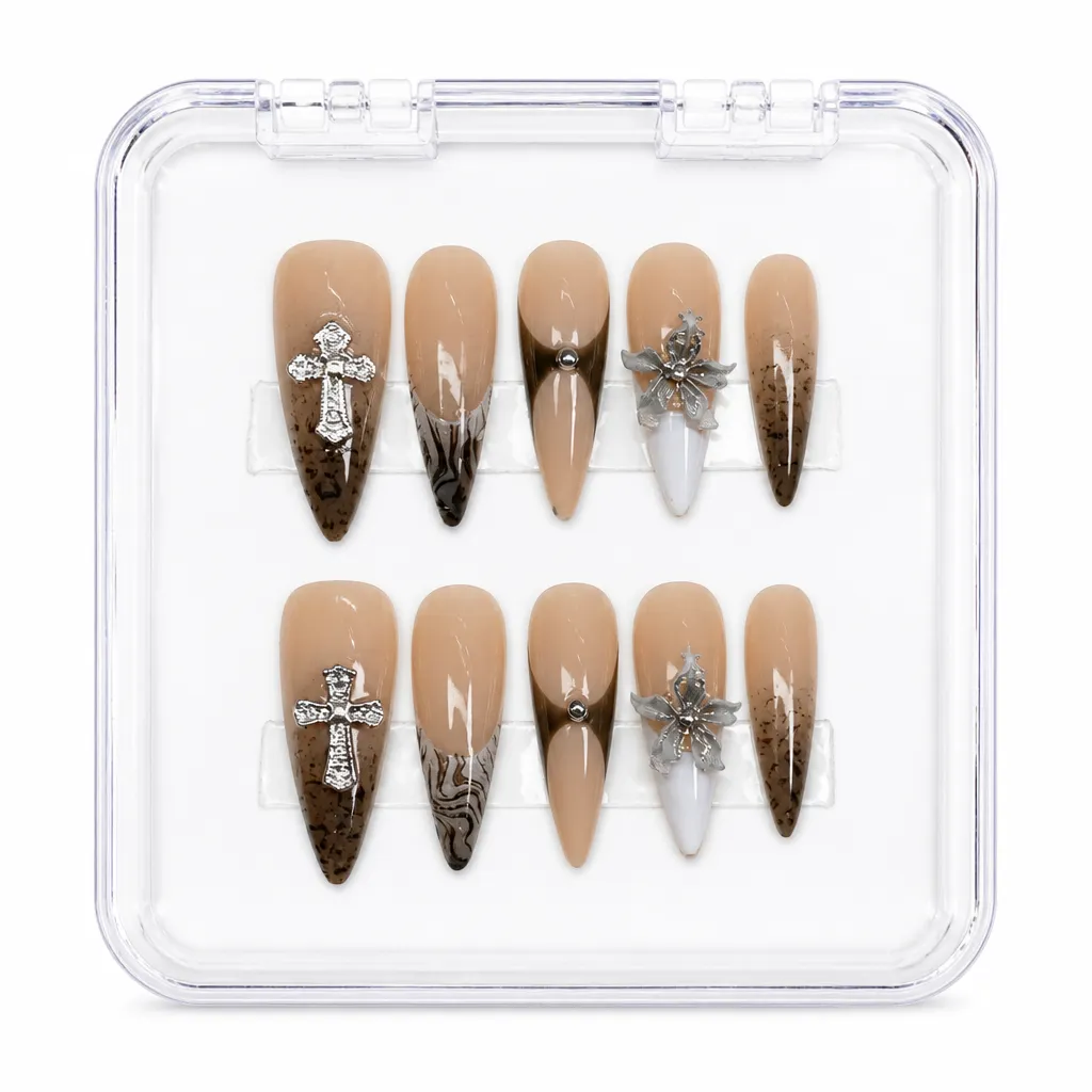 Gothic Orchid Noir – Xưởng gia công Nailbox Sỉ thủ công