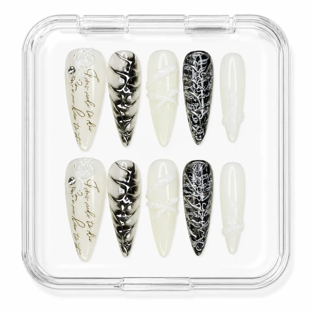 Gothic Script Spine – Xưởng gia công Nailbox Sỉ thủ công