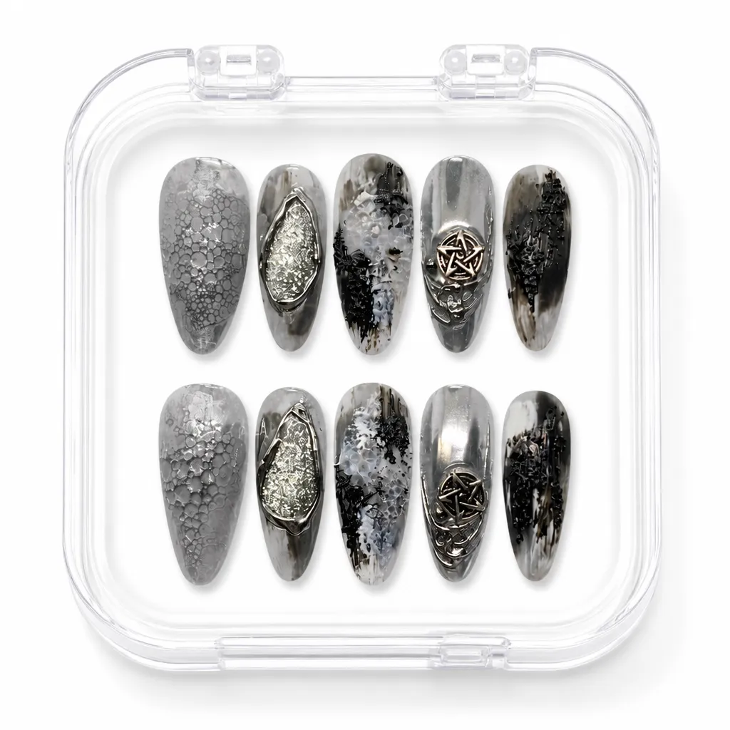 Gothic Silver Alchemy – Xưởng gia công Nailbox Sỉ thủ công