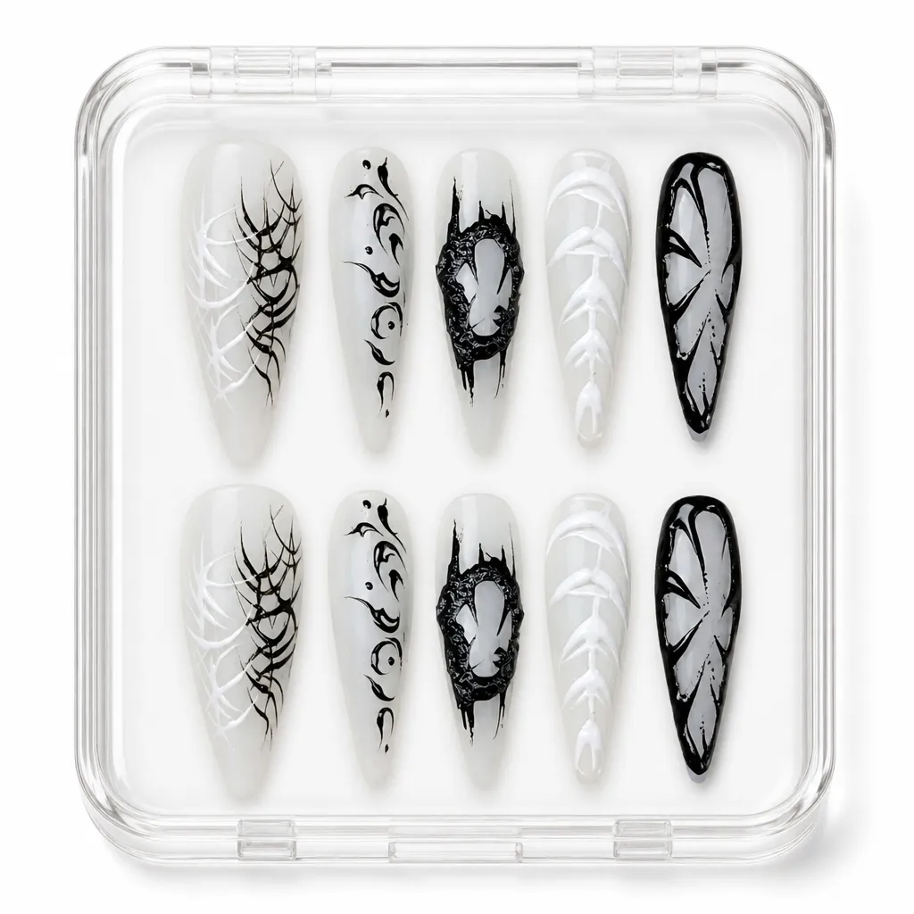 Gothic Venom Whispers – Xưởng gia công Nailbox Sỉ thủ công