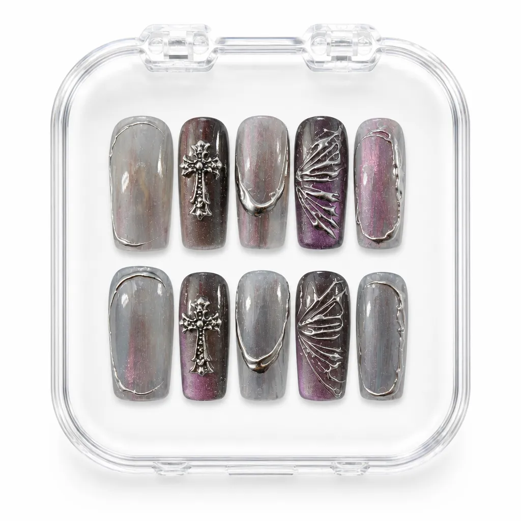 Gothic Winged Cross – Xưởng gia công Nailbox Sỉ thủ công