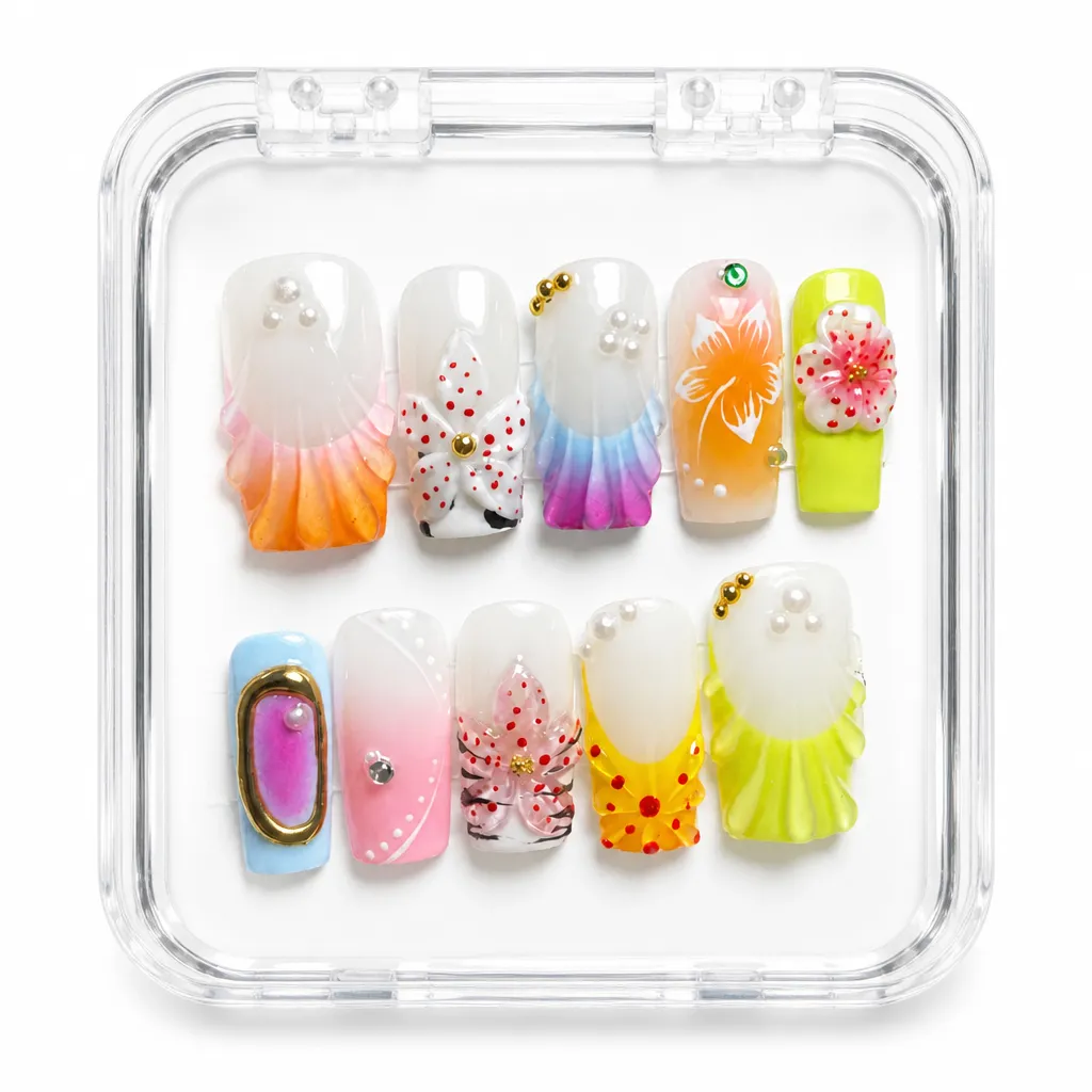 Gradient Confetti – Xưởng gia công Nailbox Sỉ thủ công