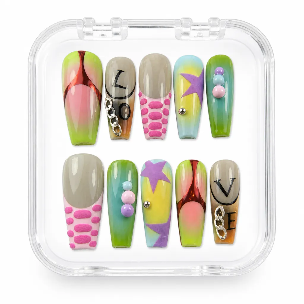 Graffiti Love Y2K – Xưởng gia công Nailbox Sỉ thủ công