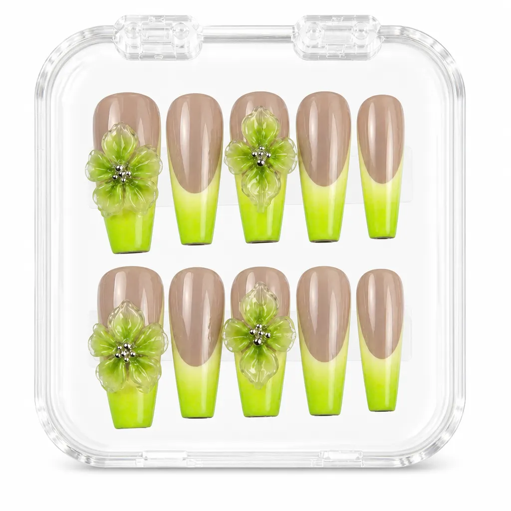 Green Floral – Xưởng gia công Nailbox Sỉ thủ công