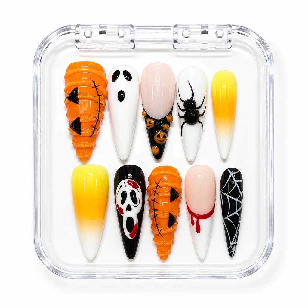 Halloween Fiesta – Mẫu Nailbox Sỉ Thiết Kế Thủ Công