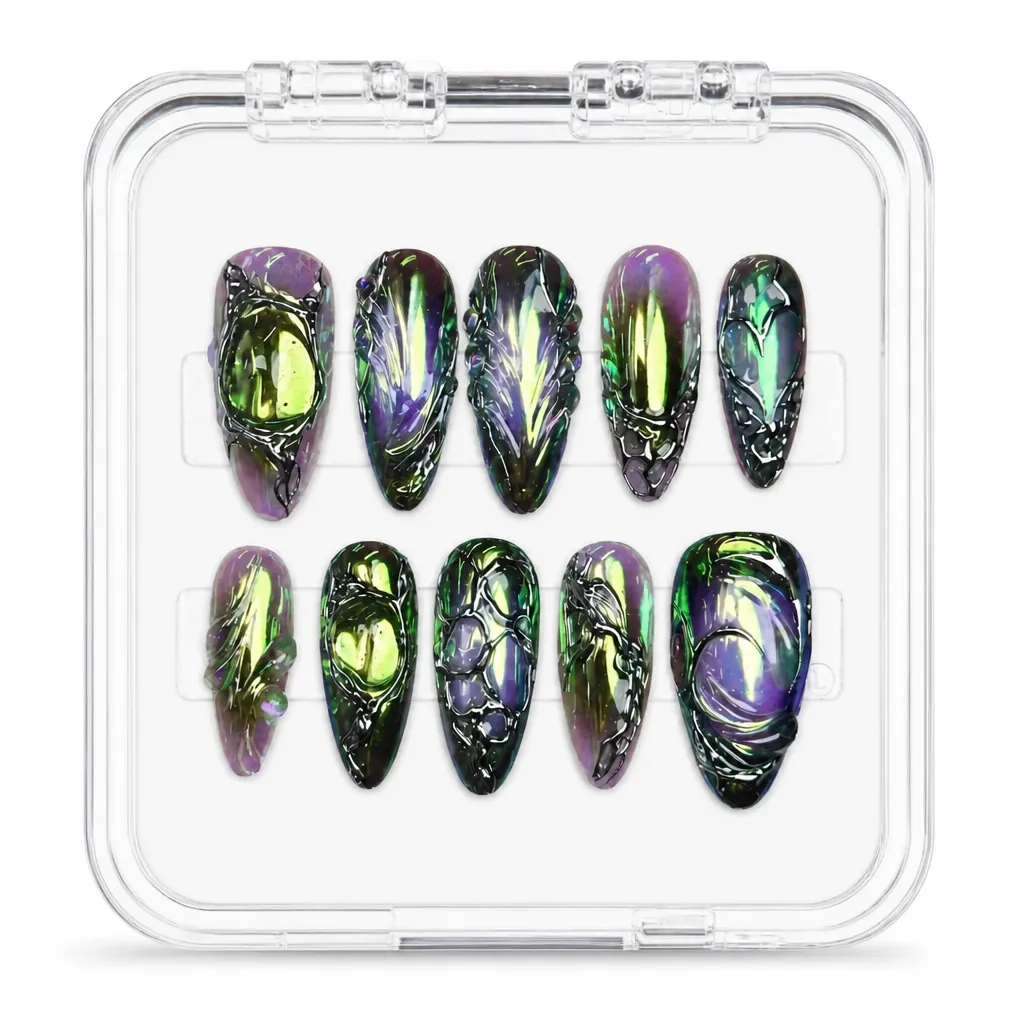 Iridescent Alien Armor – Xưởng gia công Nailbox Sỉ thủ công