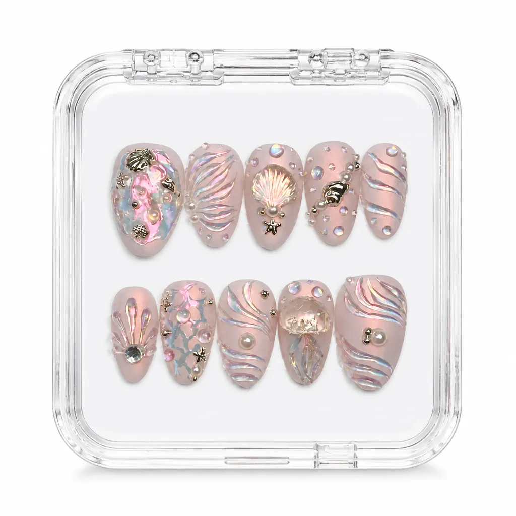 Iridescent Jellyfish Fantasy – Xưởng gia công Nailbox Sỉ thủ công