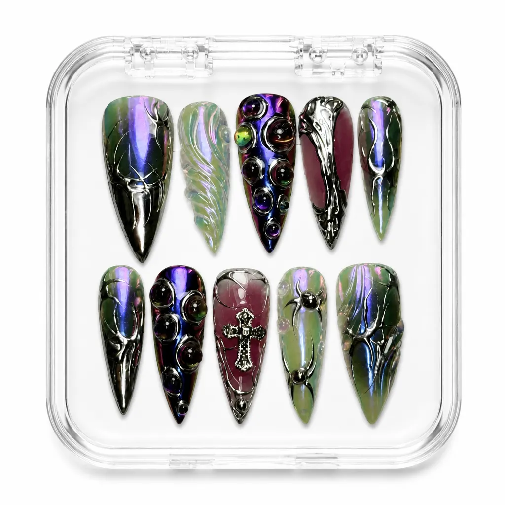 Iridescent Stiletto Collection – Xưởng gia công Nailbox Sỉ thủ công