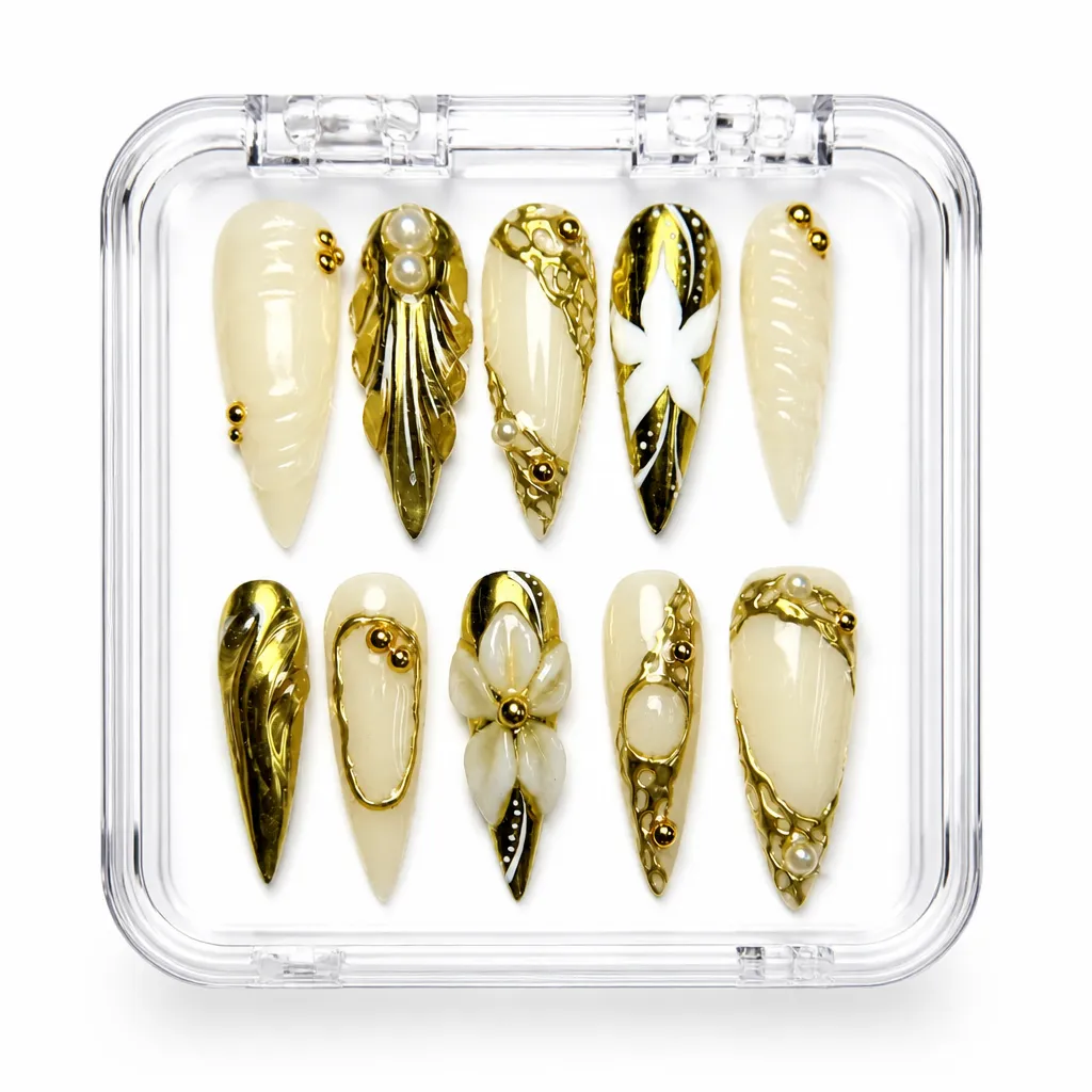 Ivory Luxe Stiletto – Xưởng gia công Nailbox Sỉ thủ công