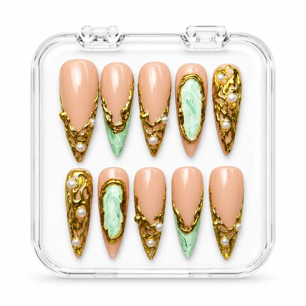 Jade Gold Elegance – Xưởng gia công Nailbox Sỉ thủ công