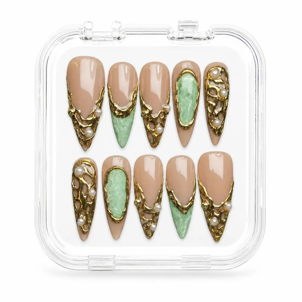 Jade Gold Illusions – Xưởng gia công Nailbox Sỉ thủ công