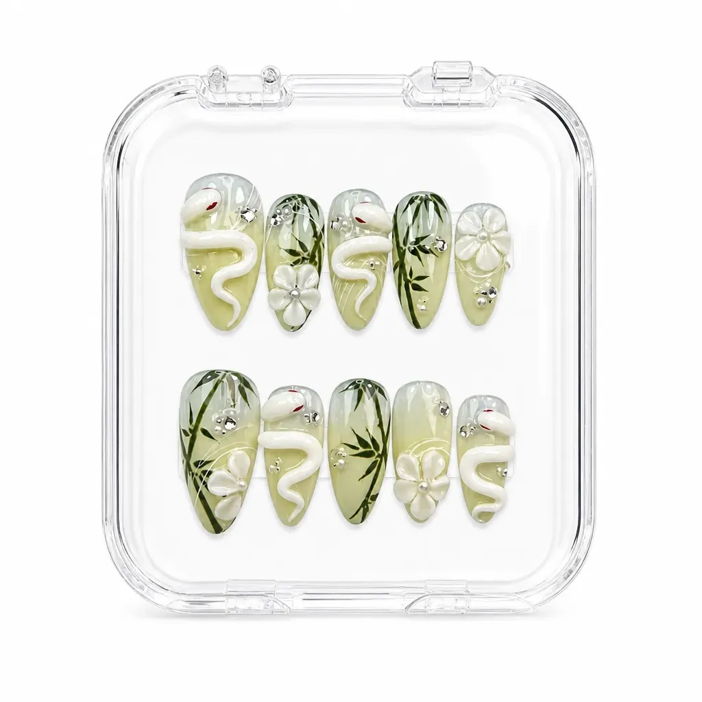 Jade Serpent Serenity – Xưởng gia công Nailbox Sỉ thủ công