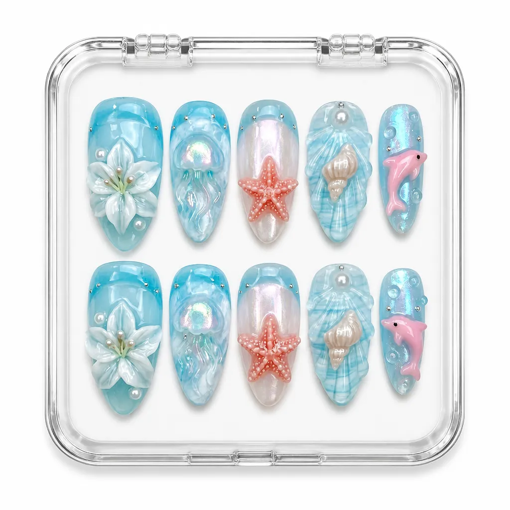 Jellyfish Bloom – Xưởng gia công Nailbox Sỉ thủ công