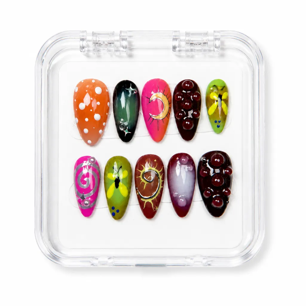 Jeweled Noir – Xưởng gia công Nailbox Sỉ thủ công