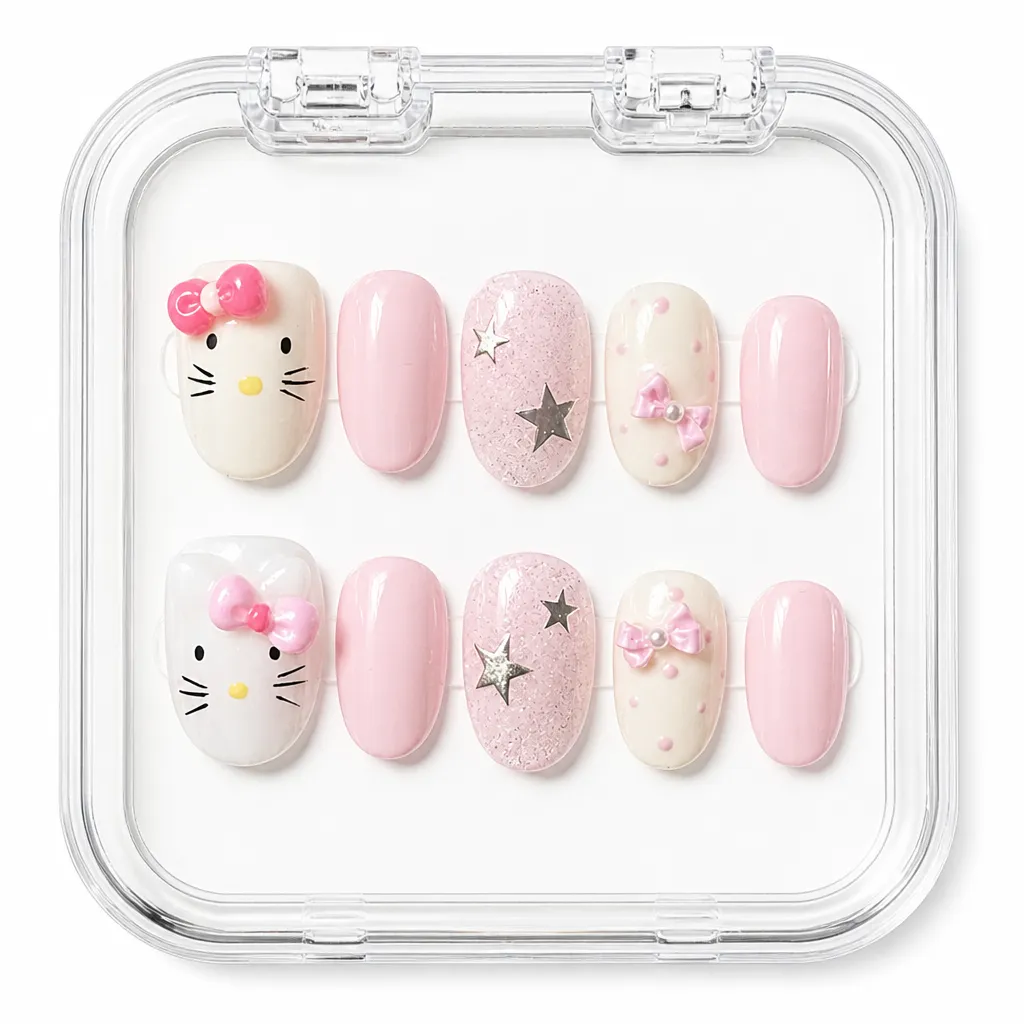 Kawaii Kitty Stars – Xưởng gia công Nailbox Sỉ thủ công