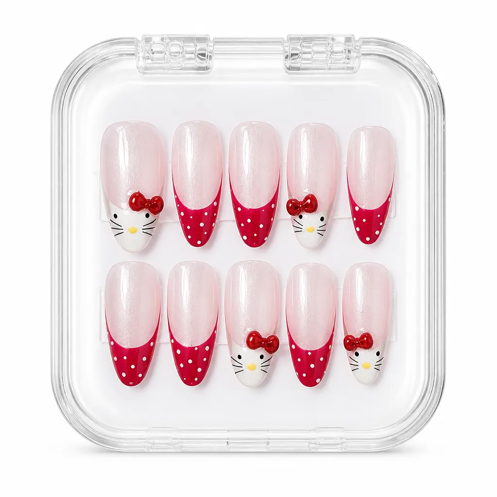 Kawaii Kitty Tips – Mẫu Nailbox Sỉ Thiết Kế Thủ Công