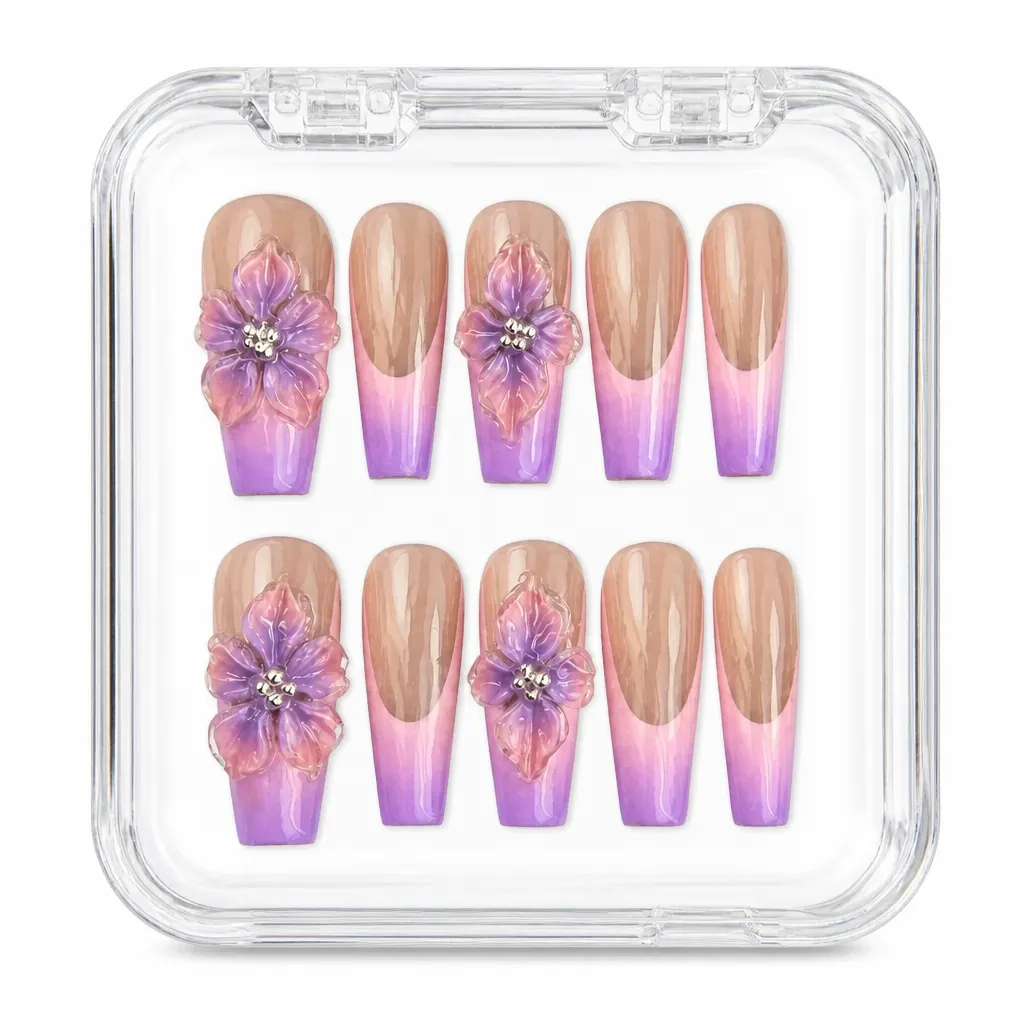 Lavender Blossom Luxe – Xưởng gia công Nailbox Sỉ thủ công