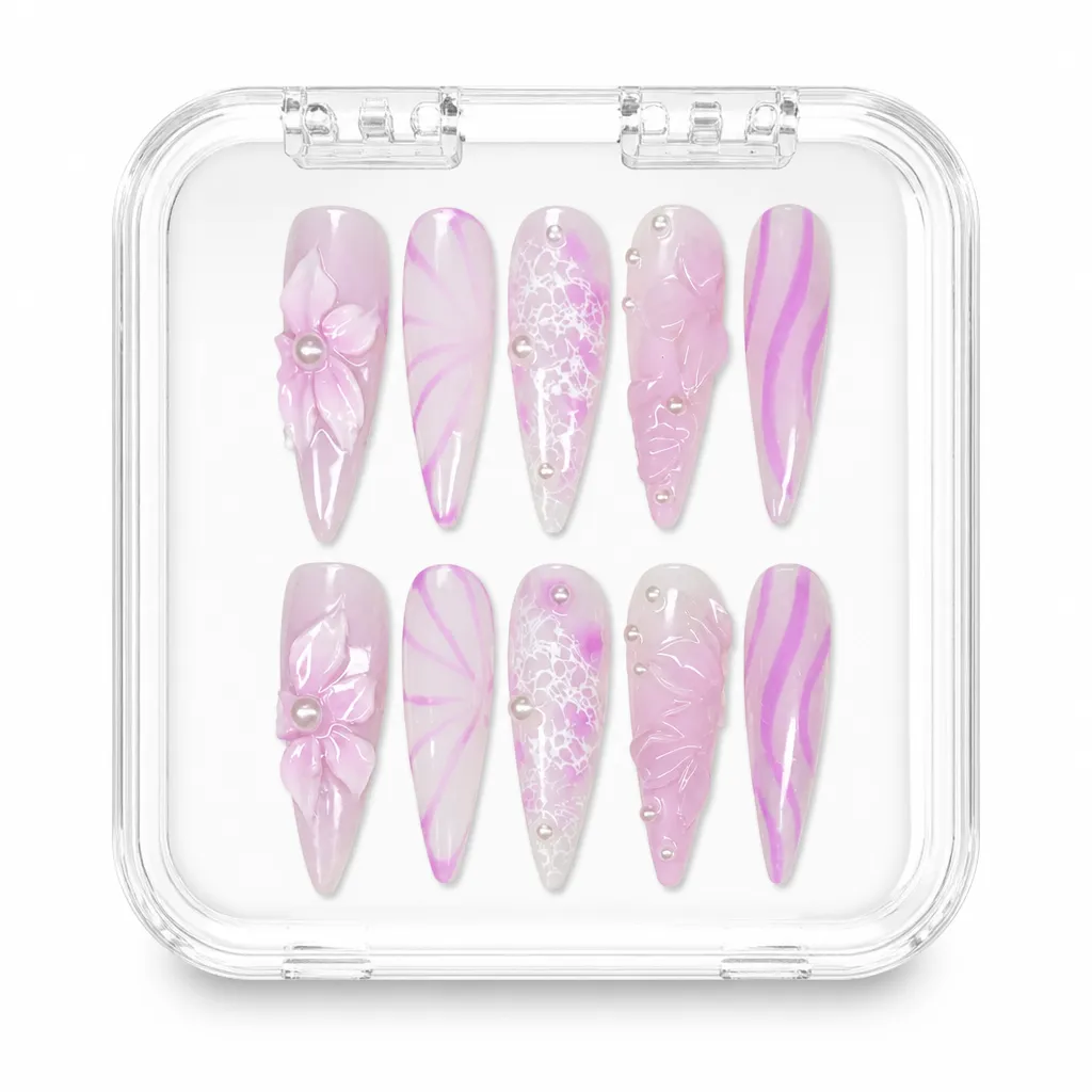 Lavender Pearl Lace – Xưởng gia công Nailbox Sỉ thủ công