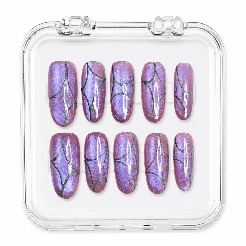 Lavender Web Chrome – Xưởng gia công Nailbox Sỉ thủ công