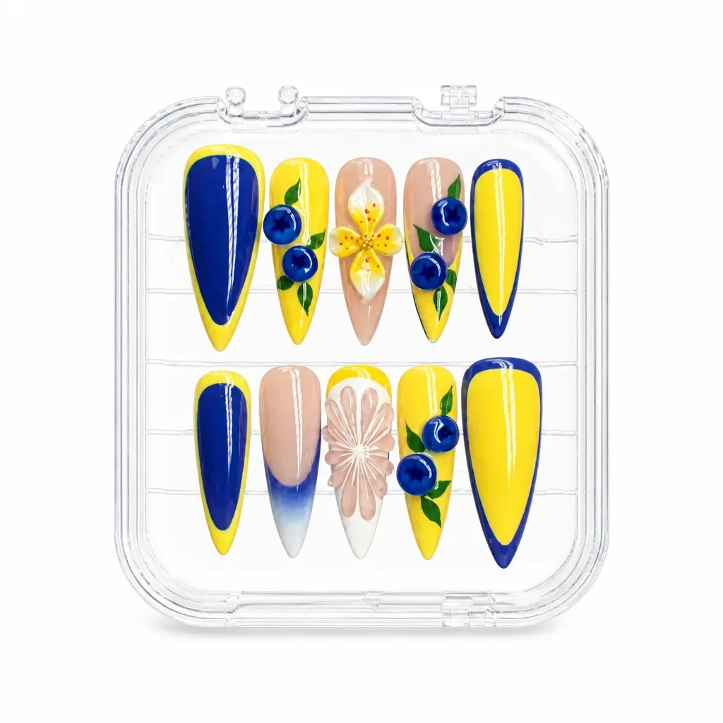 Lemon Blueberry Bliss – Xưởng gia công Nailbox Sỉ thủ công