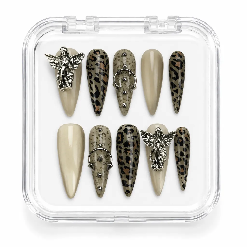 Leopard Angel Gothic – Xưởng gia công Nailbox Sỉ thủ công