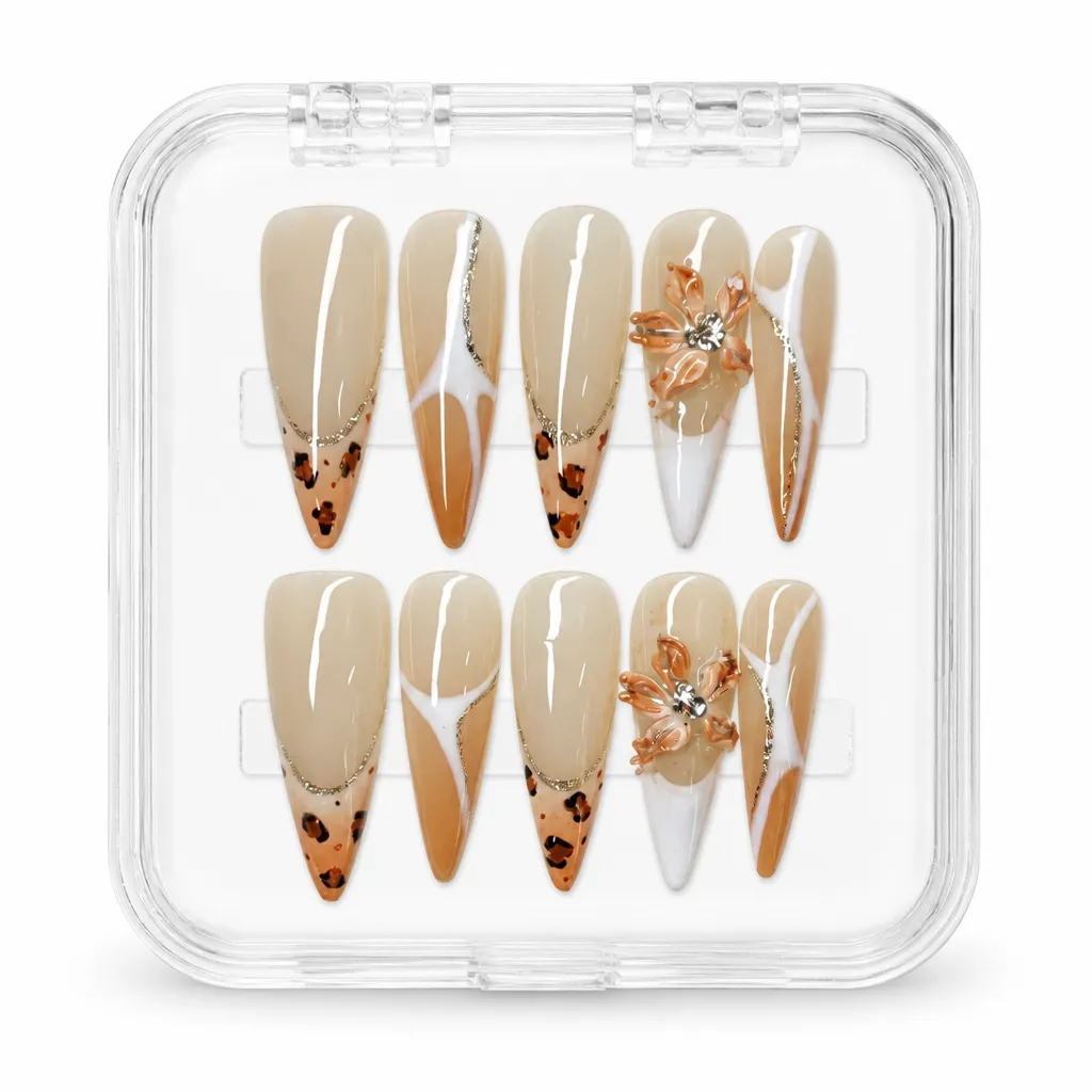 Leopard Blossom French – Xưởng gia công Nailbox Sỉ thủ công
