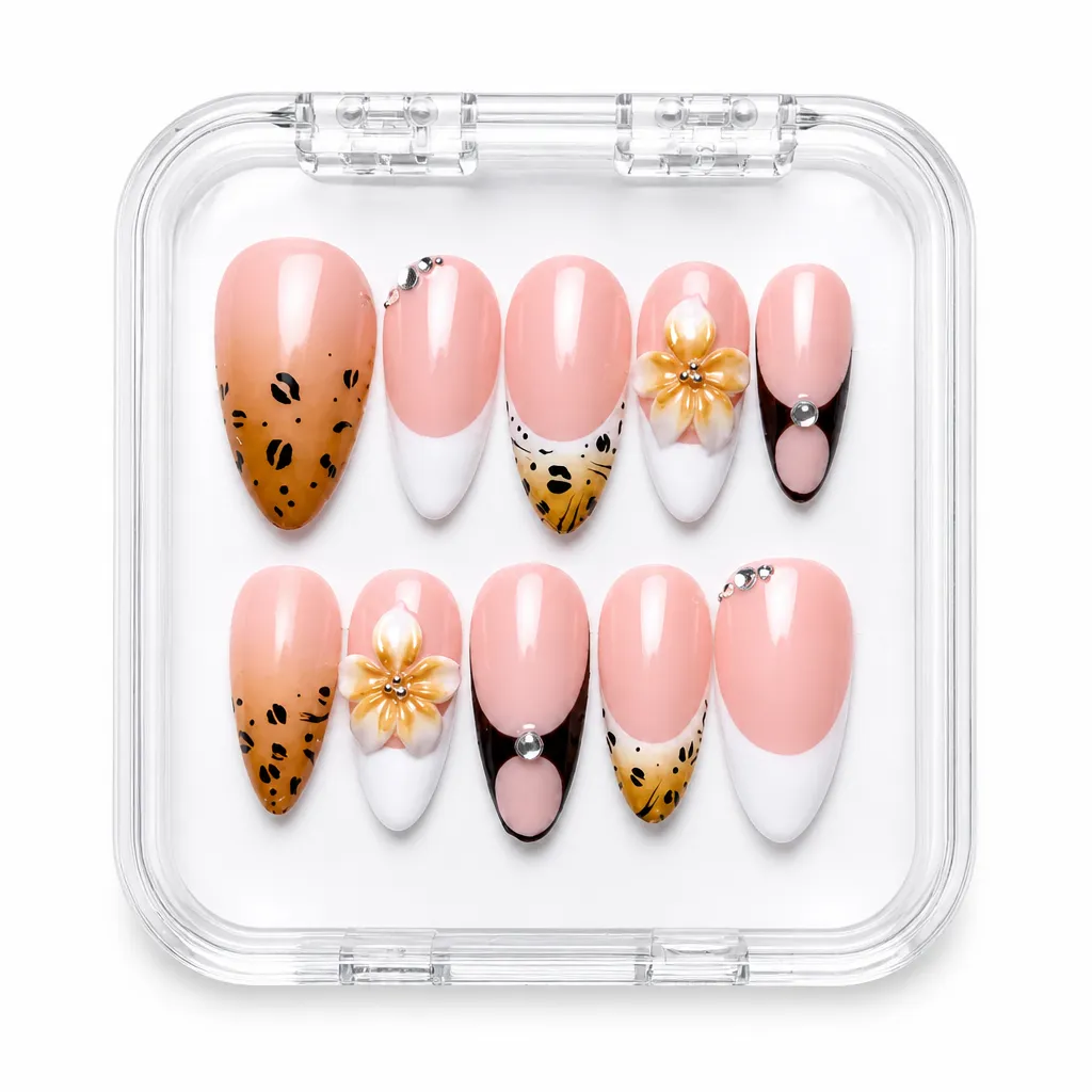 Leopard Luxe – Mẫu Nailbox Sỉ Thiết Kế Thủ Công