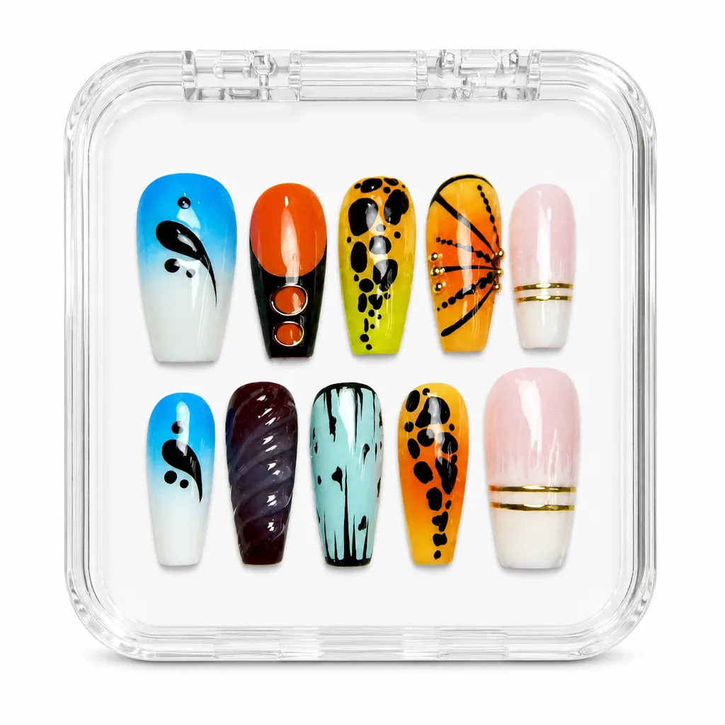 Leopard Mosaic – Xưởng gia công Nailbox Sỉ thủ công