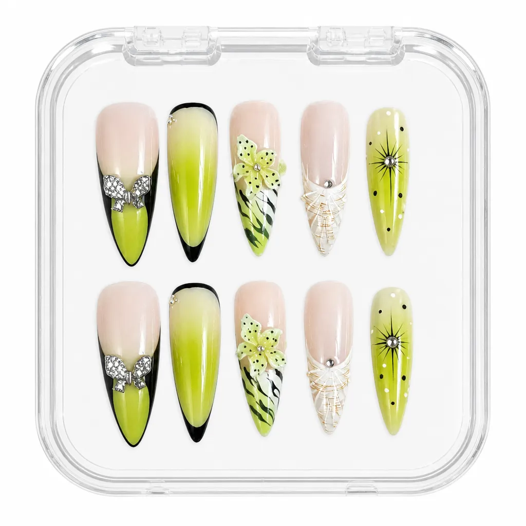Lime Blossom Spark – Xưởng gia công Nailbox Sỉ thủ công