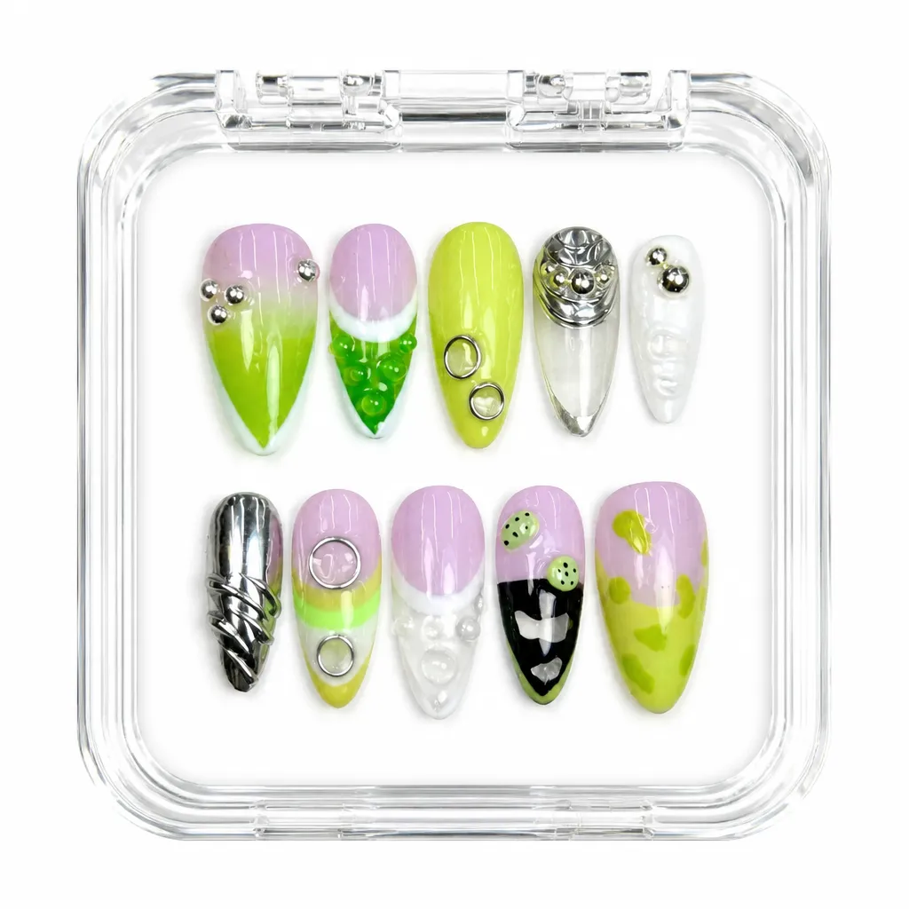 Lime Luxe Stilleto – Xưởng gia công Nailbox Sỉ thủ công