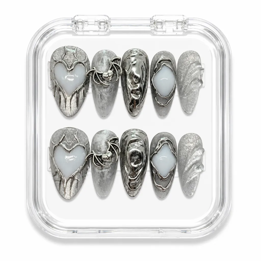 Liquid Chrome Goth – Xưởng gia công Nailbox Sỉ thủ công