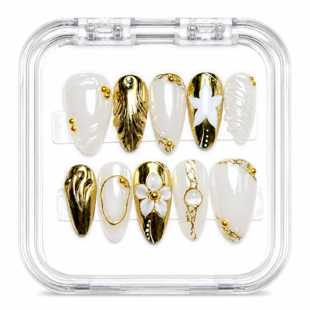 Liquid Gold Elegance – Xưởng gia công Nailbox Sỉ thủ công