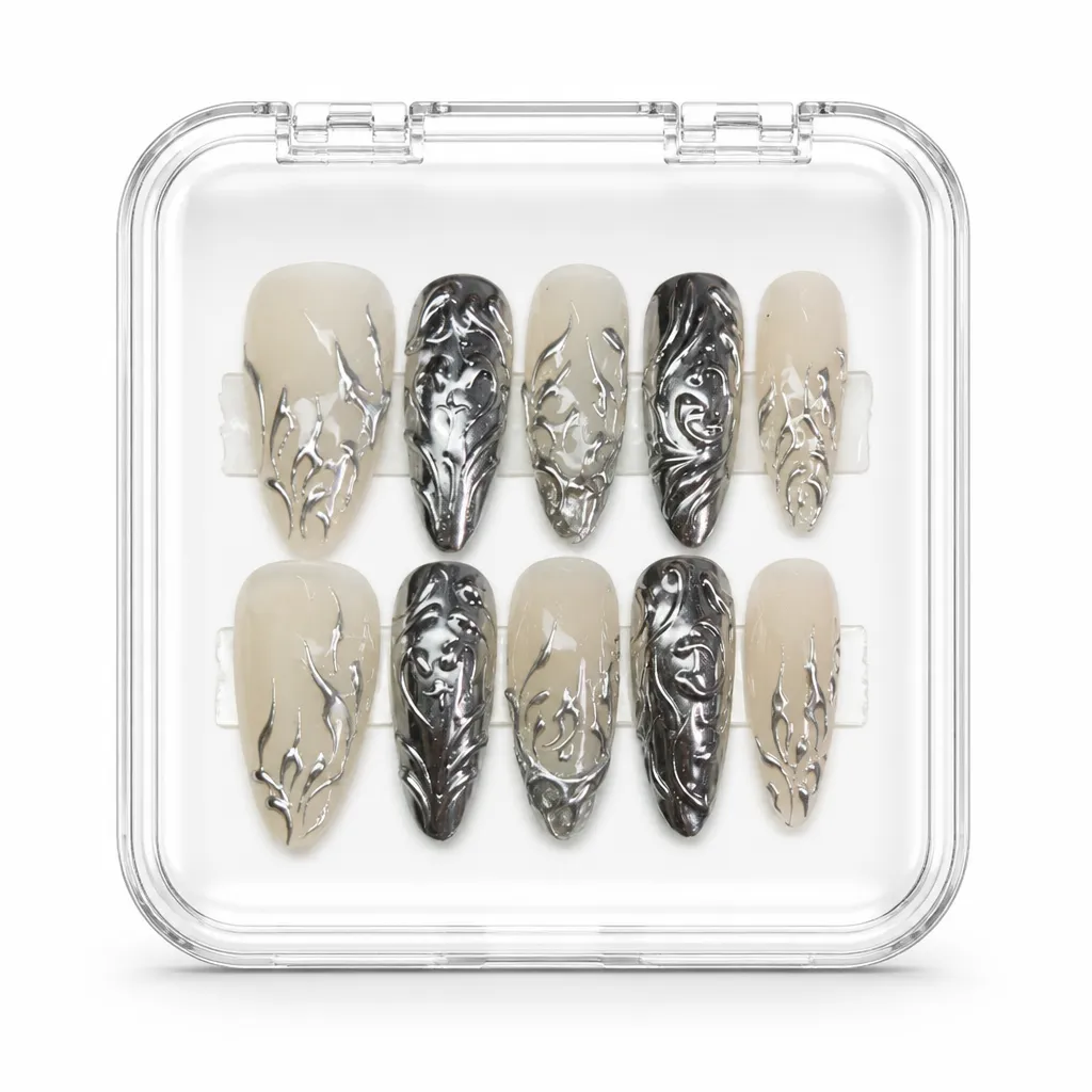 Liquid Silver Cyber – Xưởng gia công Nailbox Sỉ thủ công