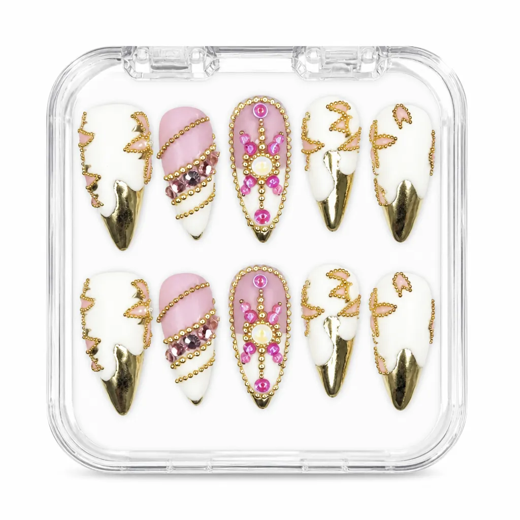 Luxe Geometric Glam – Xưởng gia công Nailbox Sỉ thủ công