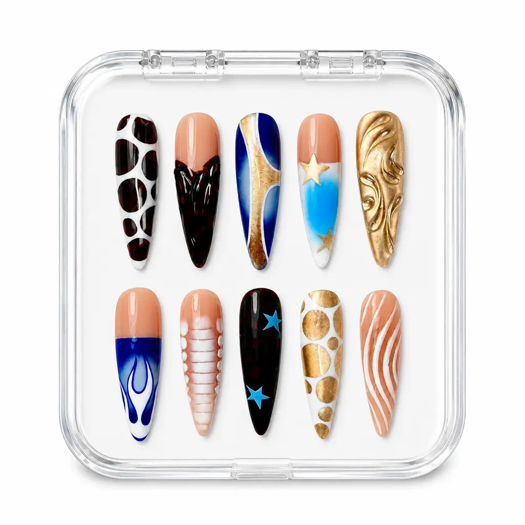 Luxe Geometry – Xưởng gia công Nailbox Sỉ thủ công