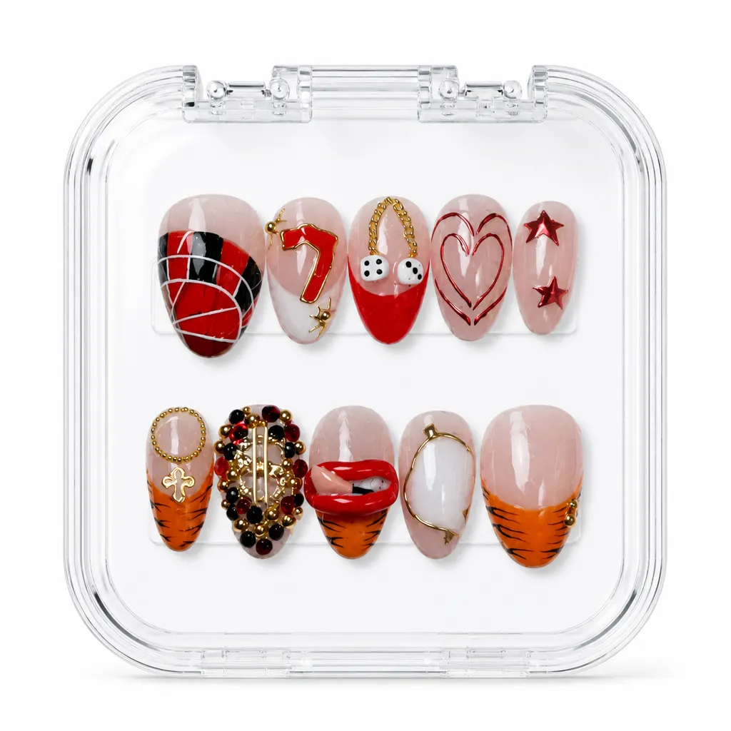 Luxe Heart Romance – Xưởng gia công Nailbox Sỉ thủ công