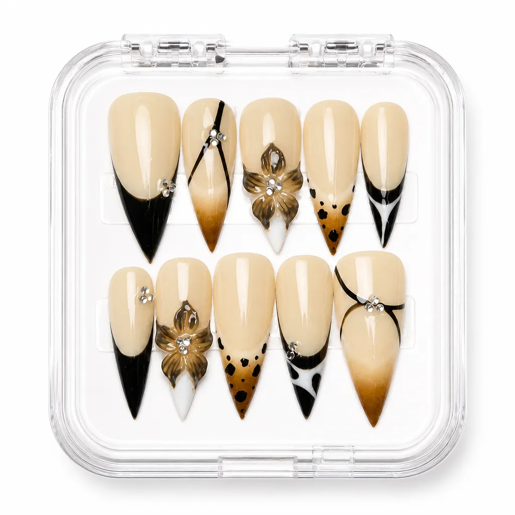 Luxe Noir Butterfly – Xưởng gia công Nailbox Sỉ thủ công
