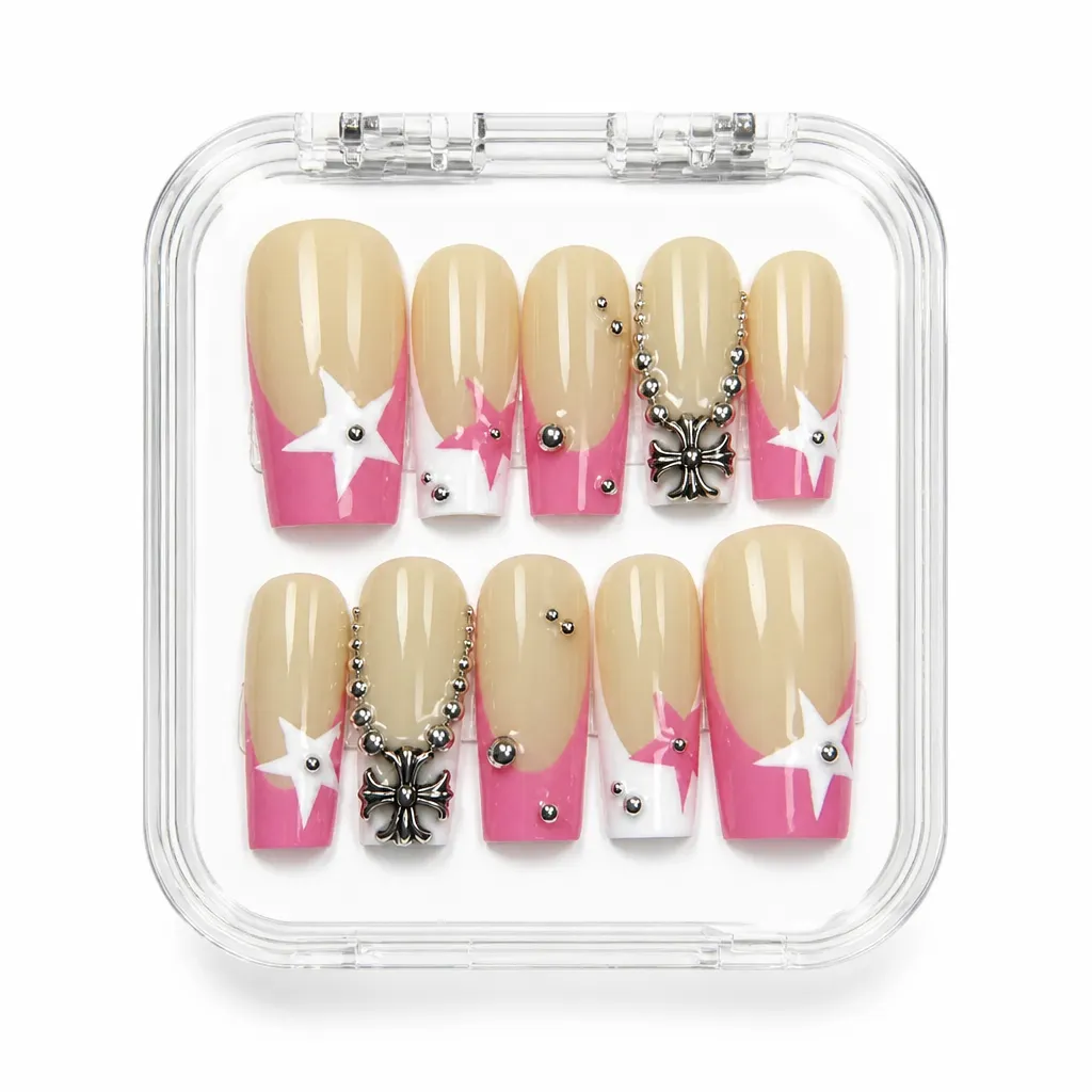 Luxe Pink Gradient – Xưởng gia công Nailbox Sỉ thủ công
