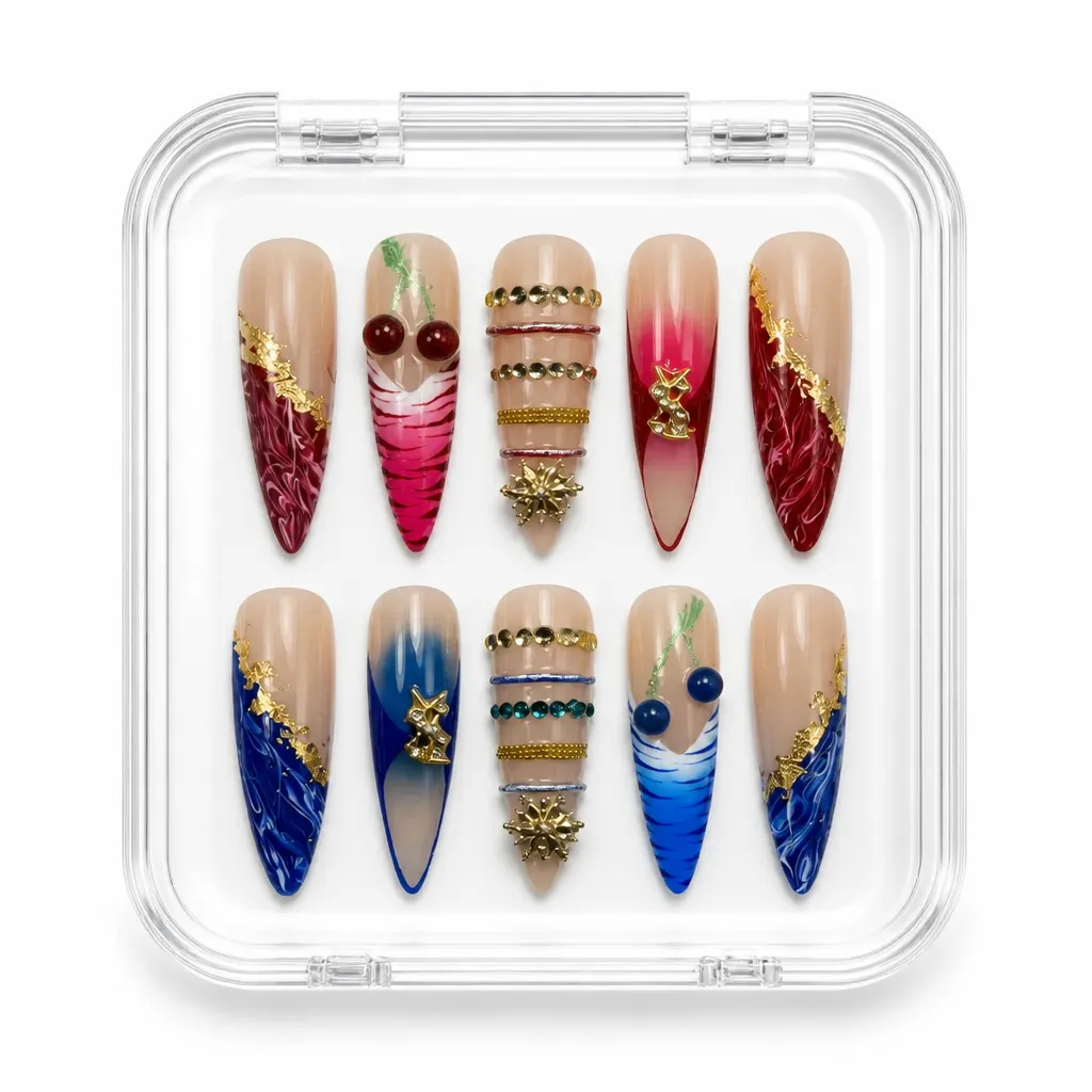 Luxe Stiletto Mix – Xưởng gia công Nailbox Sỉ thủ công