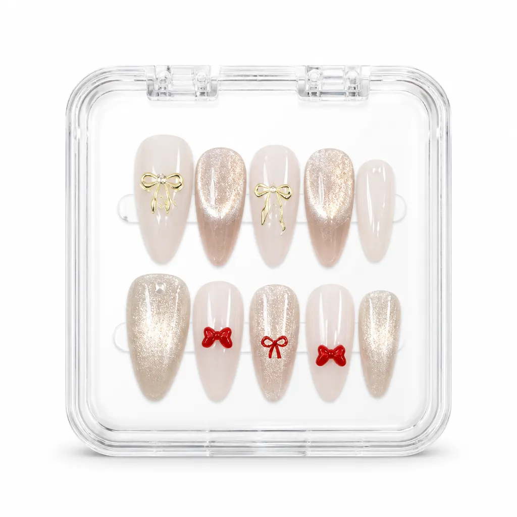 Luxury Bow Elegance – Xưởng gia công Nailbox Sỉ thủ công
