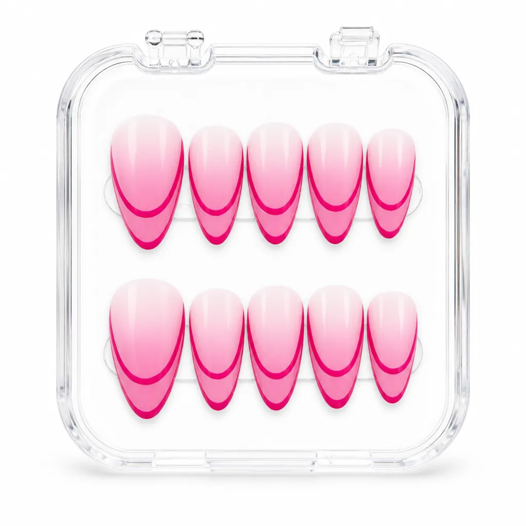 Magenta Curve French – Xưởng gia công Nailbox Sỉ thủ công