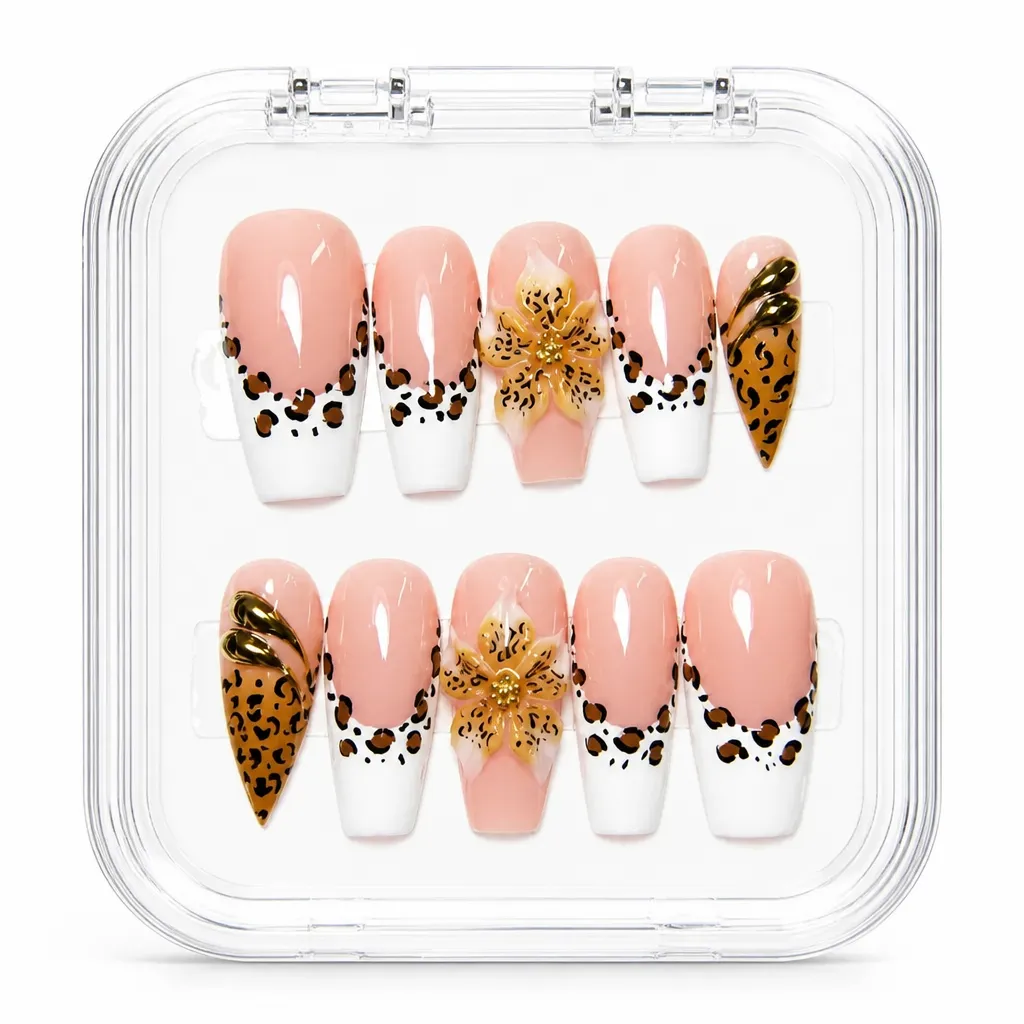 Matte Leopard Luxe – Xưởng gia công Nailbox Sỉ thủ công