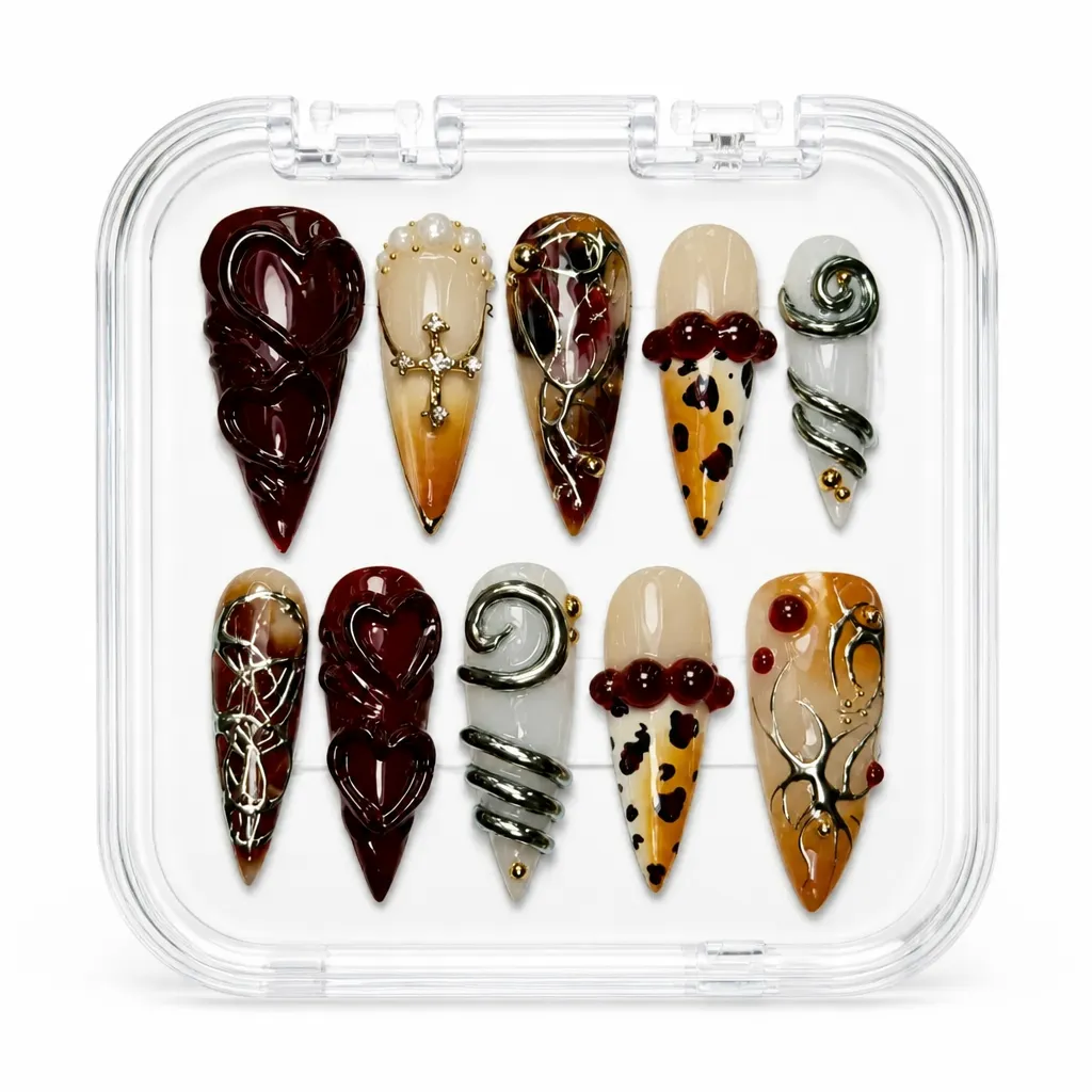Matte Luxe Stiletto – Xưởng gia công Nailbox Sỉ thủ công