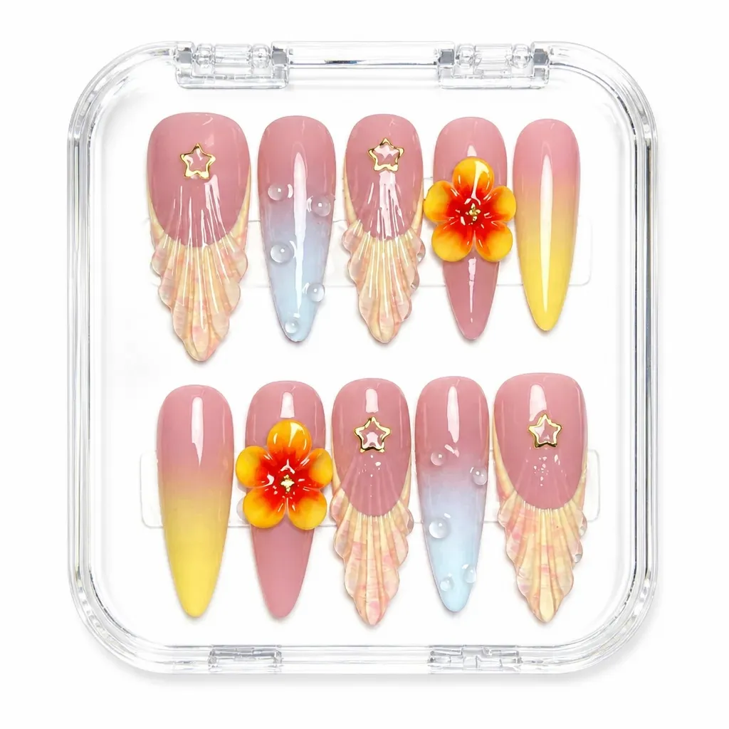 Mauve Crimson Bloom – Xưởng gia công Nailbox Sỉ thủ công