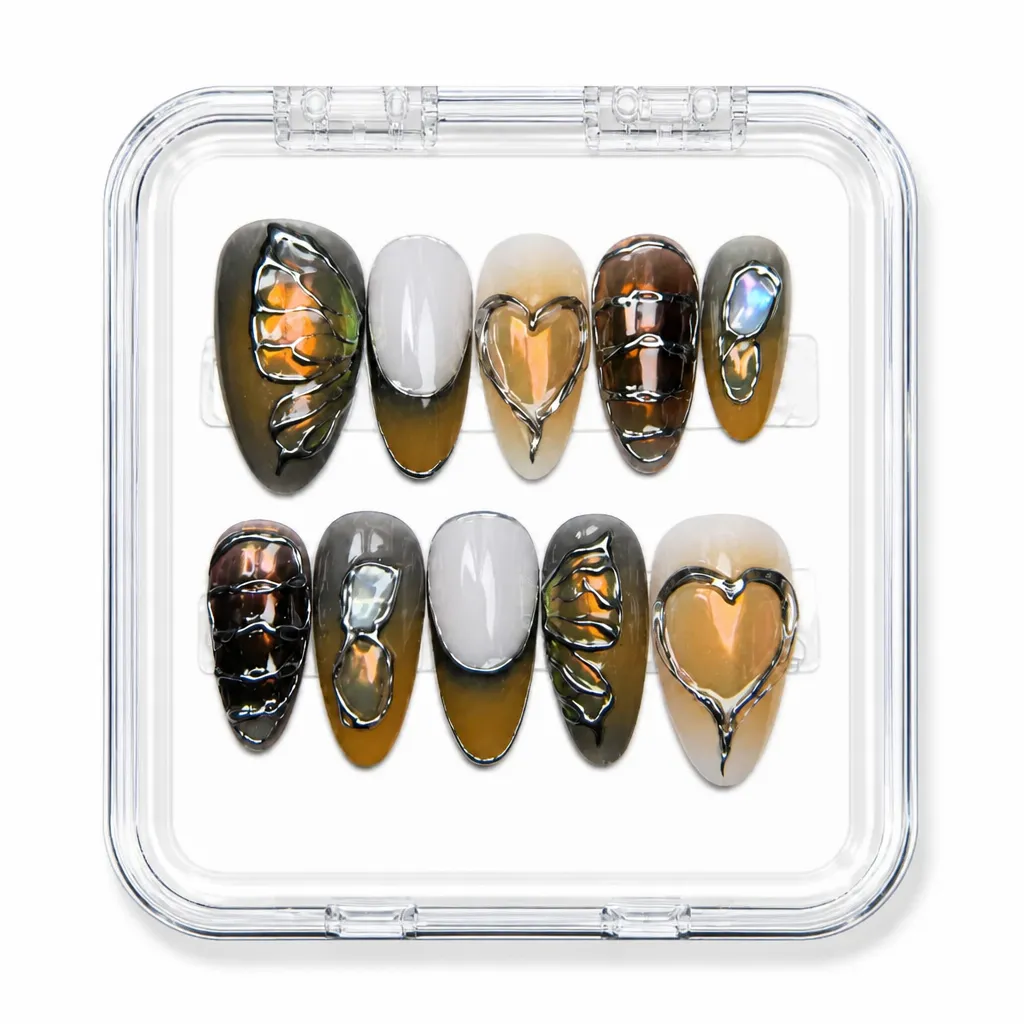 Metallic Luxe Nails – Xưởng gia công Nailbox Sỉ thủ công